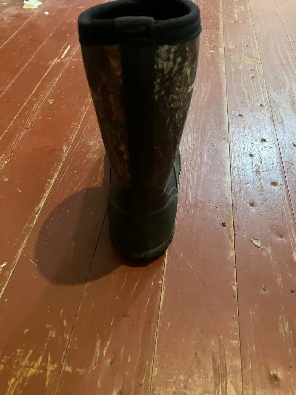 Kids Black Camo Rain & Snow Boots